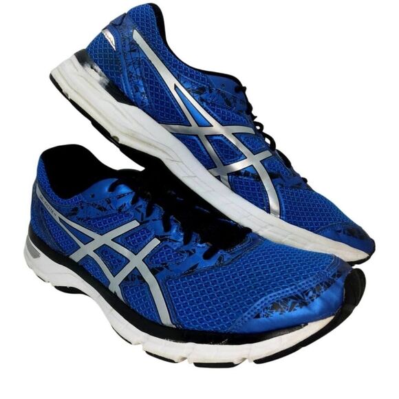 ASICS Excite 4 Men's Pre-owned Blue & Silver Running Sneakers - Sz. 12 - Picture 1 of 6